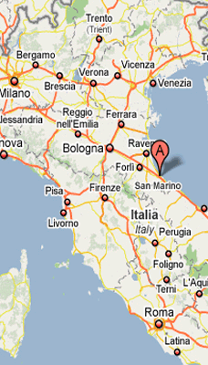 Map Hotels Viserbella Rimini